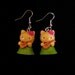 Hawaiian Aloha Kitty Dancer Plays Ukulele Charm Earrings. Free US 1st Class Shipping.