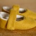 Simple Little Yellow Wool Mary Jane Baby Booties