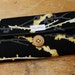 Womens Wallet Black and Yellow Birds and Blossoms Fabric With Zipper Pocket - Ready to Ship
