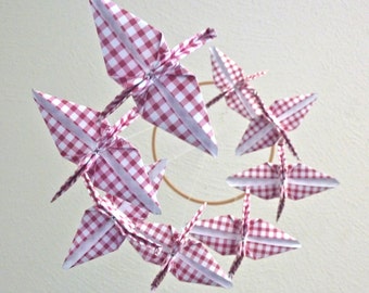 Origami Crane Mobile Baby Mobile Children Decor Baby Nursery Crib Home Decor Unique Bedroom Picnic Eco Friendly
