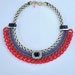 Rope and chain statement necklace