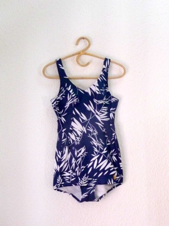 Maillot de bain vintage des années 60 triomphe feuilles