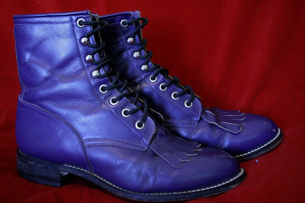 womens purple work boots