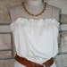 Vintage-Gypsy Dream Cream Handmade Jersey Dress Size L XL