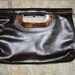 VINTAGE-brown and tortiose shell clutch