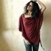 Red linen pointed shawl