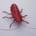 Metal Sculpture Red 6 inch Copper Roach Sculpture Bug Lover Entomologist Gift