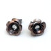 Neo Victorian Coffee Rose and White Mystic Crystal Stud Earrings(were 14.00)