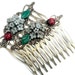 PS,Beautiful Flower and Ladybug Brass Hair Combs