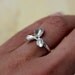 Brushed Orchid Flower - Sterling Silver Ring, floral, spring jewelry, summer destination wedding, bridal, bridesmaid gifts, stacking rings