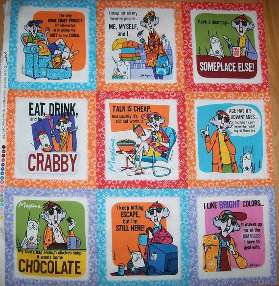 A Wonderful Robert Kaufman Maxine Fabric Panel Free US