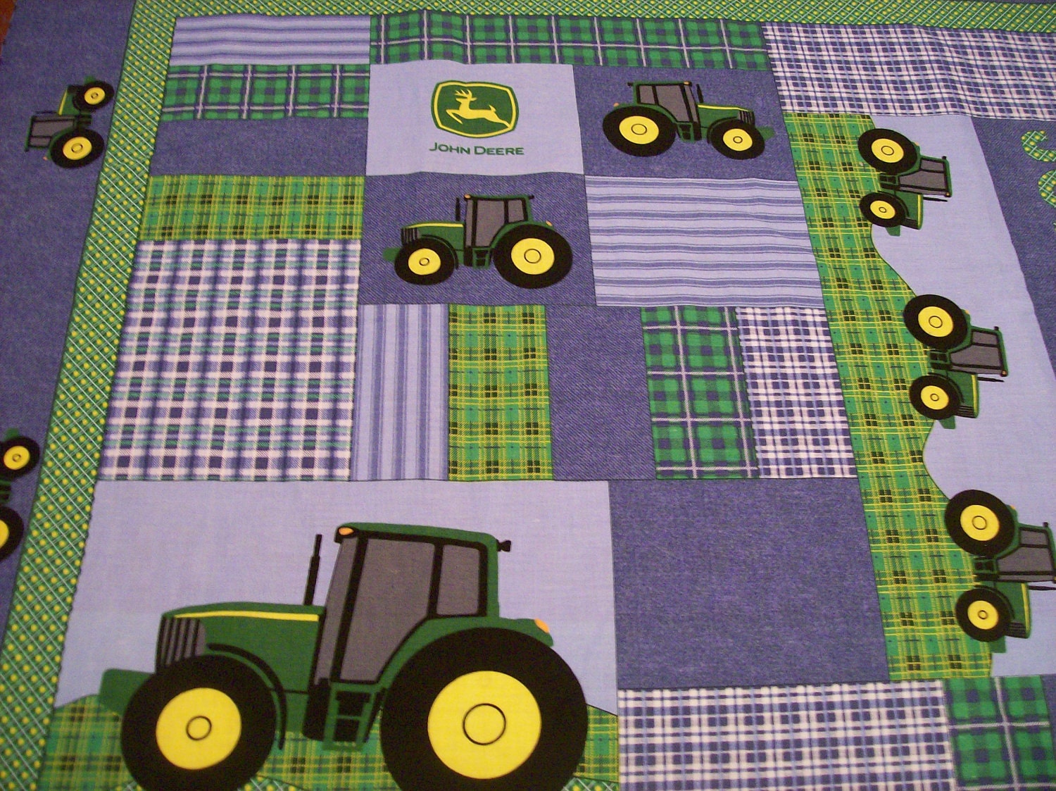 A Wonderful John Deere Patch Fabric Panel Free US Shipping