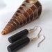 Vintage Australian Black Coral Earrings