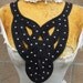 Cute embroidered applique with studs black color