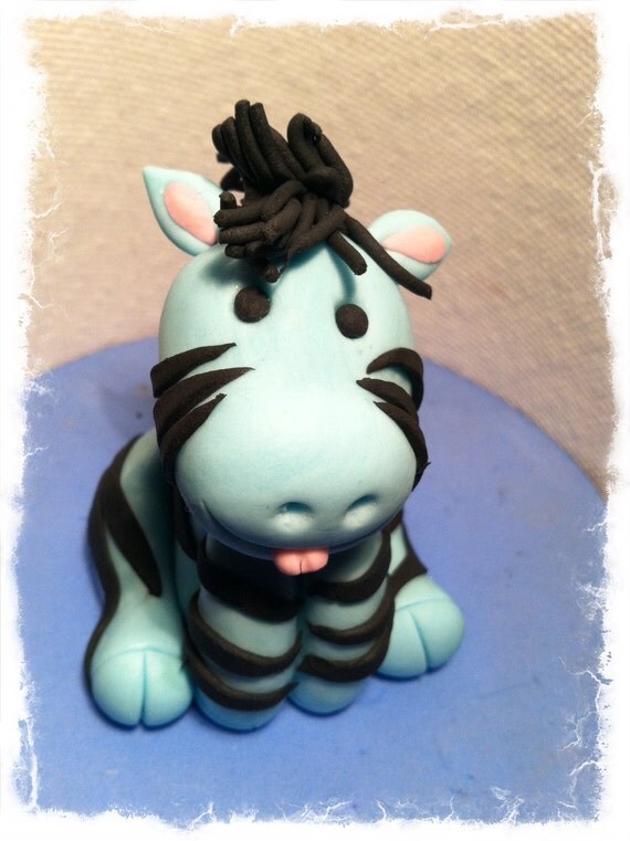 Gum paste Zebra Cake topper No Waiting