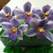 Purple Gum paste Orchid Cake Decoration Lavender