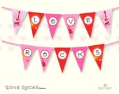 Love Rocks Valentines Printable Banner - DIY Il_170x135