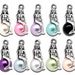 Silver Mermaid Charms on Pearl Beads Mix Colors 22mm 10pcs