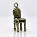 20pcs Antique Bronze Miniature Chair Charm - Vintage Chair Bead - Furniture Pendant 018