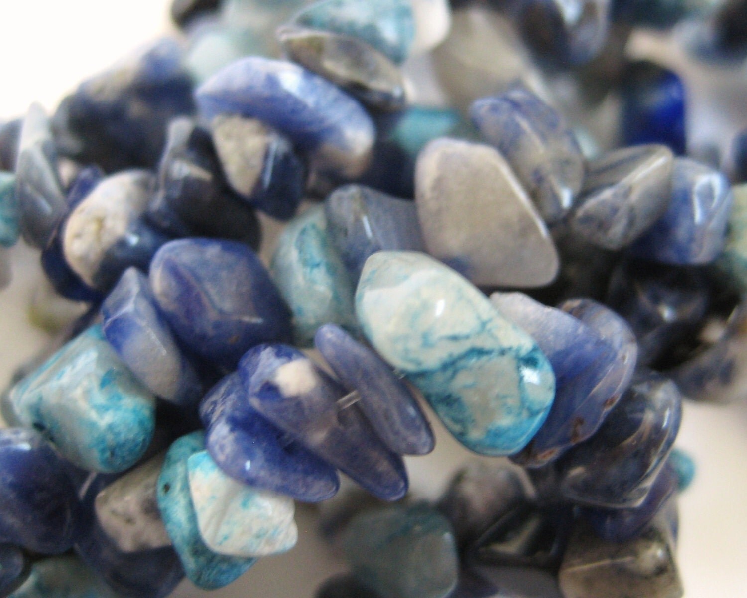 Dark Blue Stone Beads Sodalite Gemstone Teal by MoonLightSupplies
