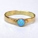 Blue Opal Ring - 14k gold Made to order