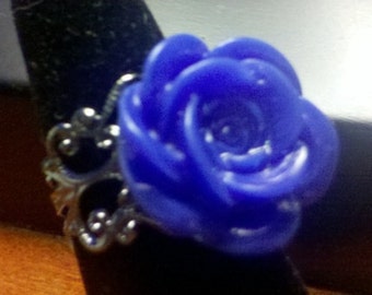 Popular items for dark blue rose ring on Etsy