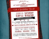 Surprise Party Invite or Milestone Wedding Anniversary by Tipsy Graphics. Any colors and text. Il_170x135