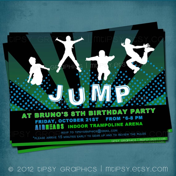 Jump Party Invitations 2