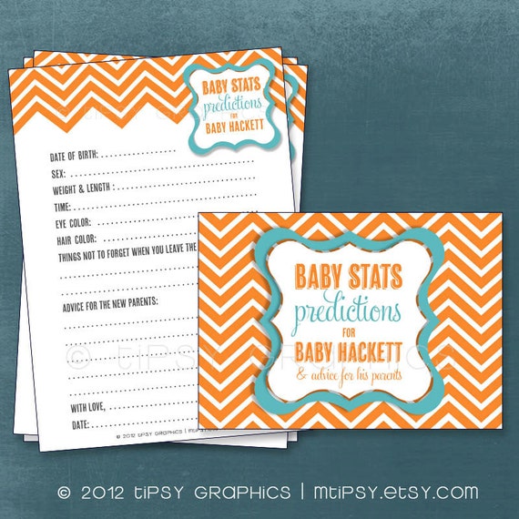 chevron-baby-stats-predictions-for-baby-and-advice-for-the-parents-to-be-printable-cards-any