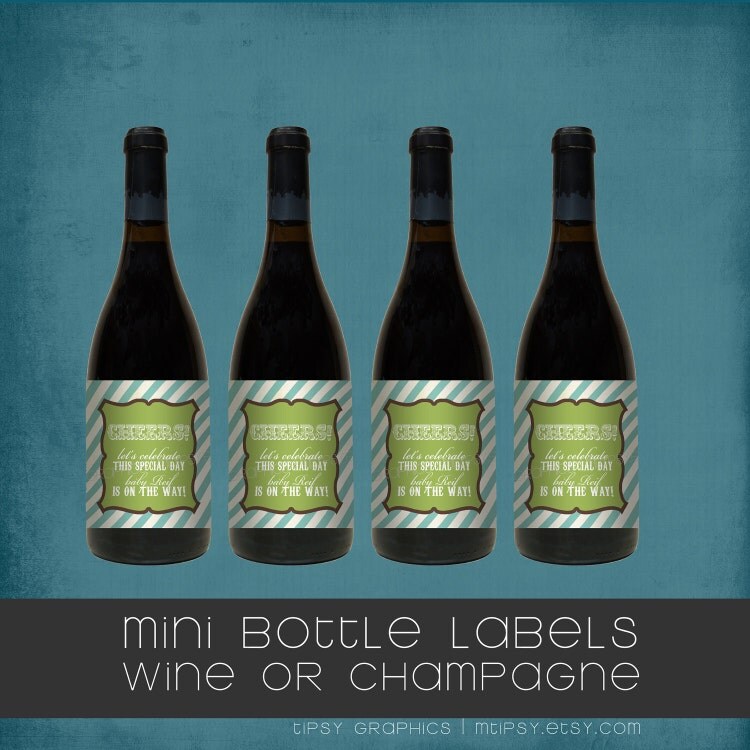 personalized printable champagne label sticker design by