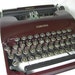 Typewriter Manual Red L.C. Smith & Corona Vintage
