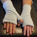 Light Blue OBV Fingerless Gloves