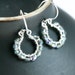 15% OFF price as marked (was 35.50 now 30.18) Sterling silver earrings, Czech glass earrings, wire wrapped hoops, beaded earrings