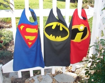 Superman cape, Batman cape, FREE Shipping, superhero cape, birthday gift for kids, gift for kids, kids cape, SHIPS TODAY, Easter gift
