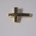 3 pieces gold plated with black crystal pave cross pendant