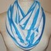 Infinity scarf in Teal and Cream lacy knit