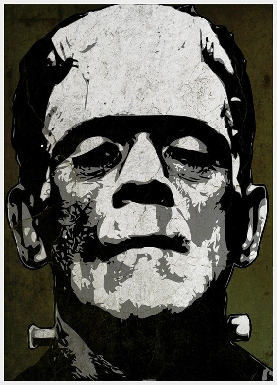 Frankenstein's Monster Classic Movie Monster Pop Art Print