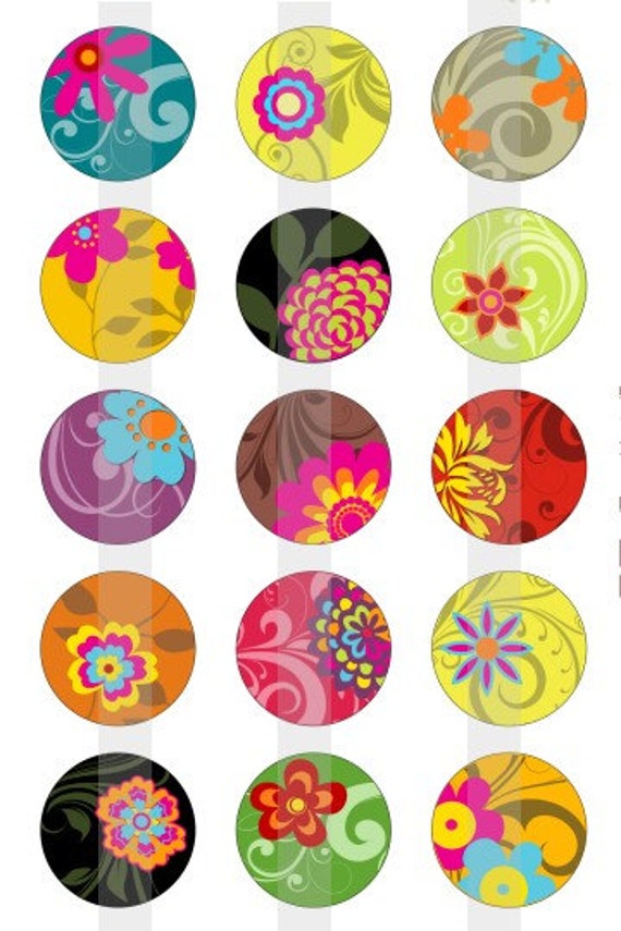 Ornamental Flowers one 4x6 inch digital sheet of 1