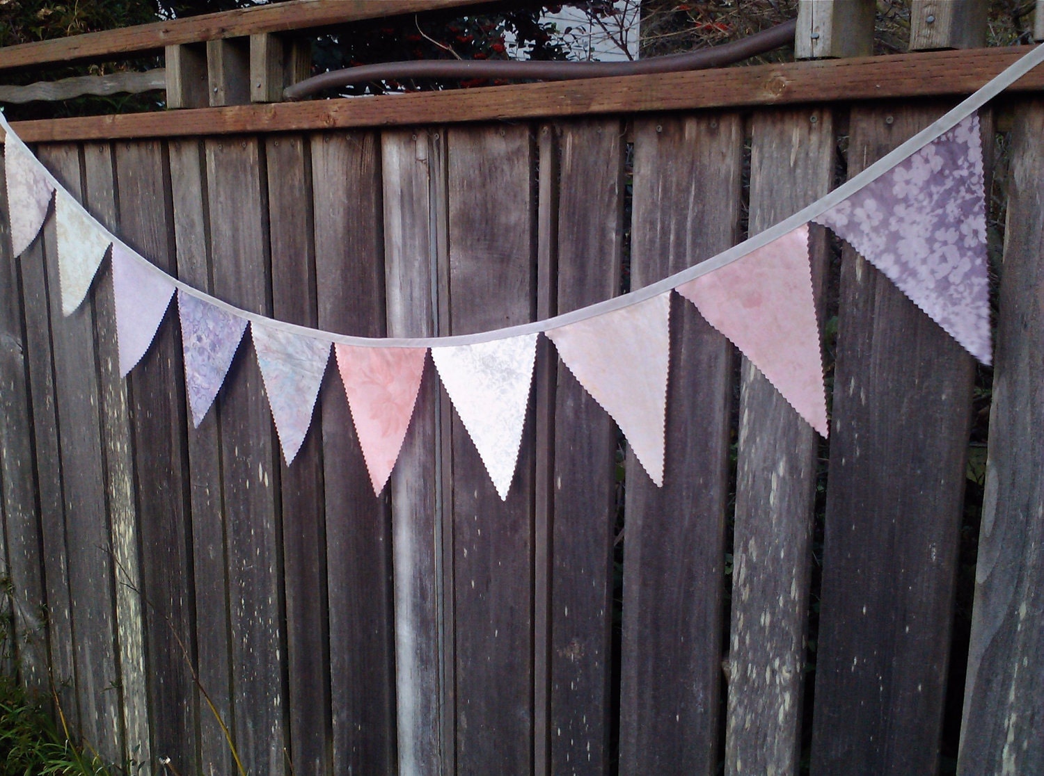 Bunting Flags Peach Lavender Grey ivory Romantic Spring