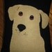 Primitive Folk Art Puppy Dog Pillow