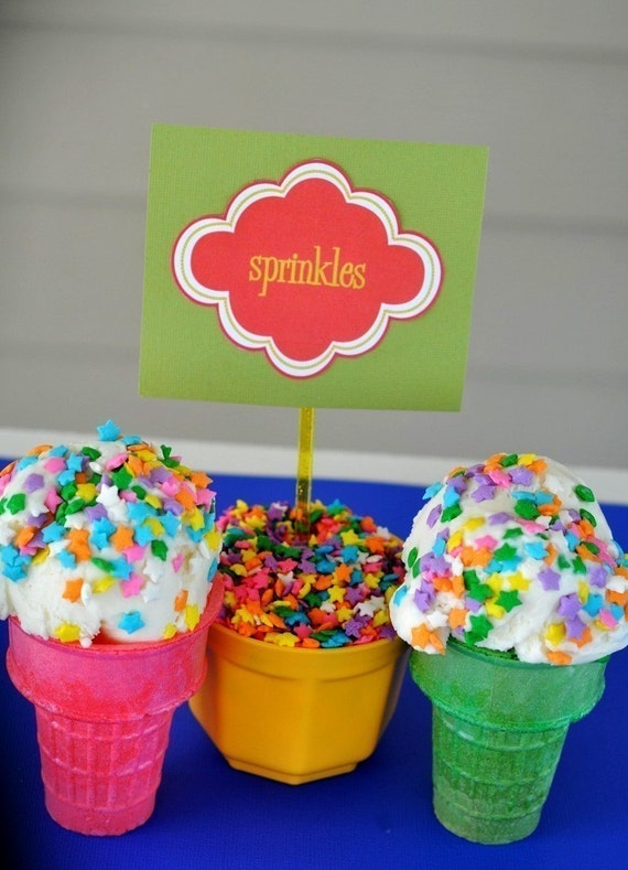 Ice Cream Party PRINTABLE DIY Custom Food Labels from Love The Day Il_570xn