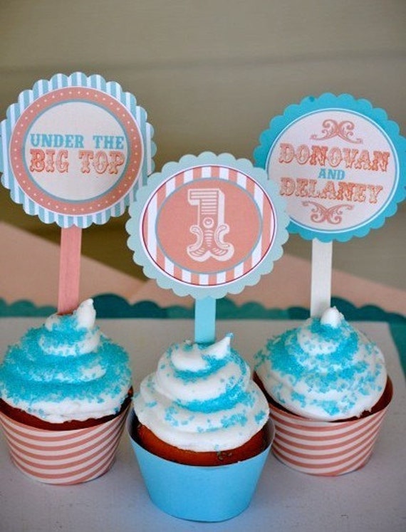 Vintage Circus Birthday PRINTABLE Party Circles by Love The Day Il_570xn