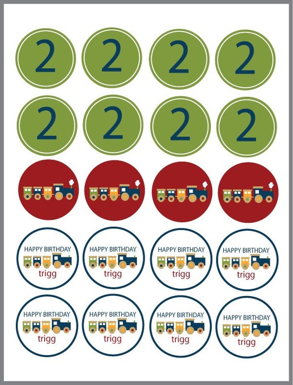Train Party PRINTABLE Birthday Party Circles by Love The Day Il_570xn