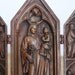Vintage Antique Bronze Tryptic