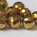 8 mm Faceted Round Metallic Gold (Qty 20) 90-6-134