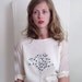 2 Layers Shirt, print- tree with hearts,black,white, delicate
