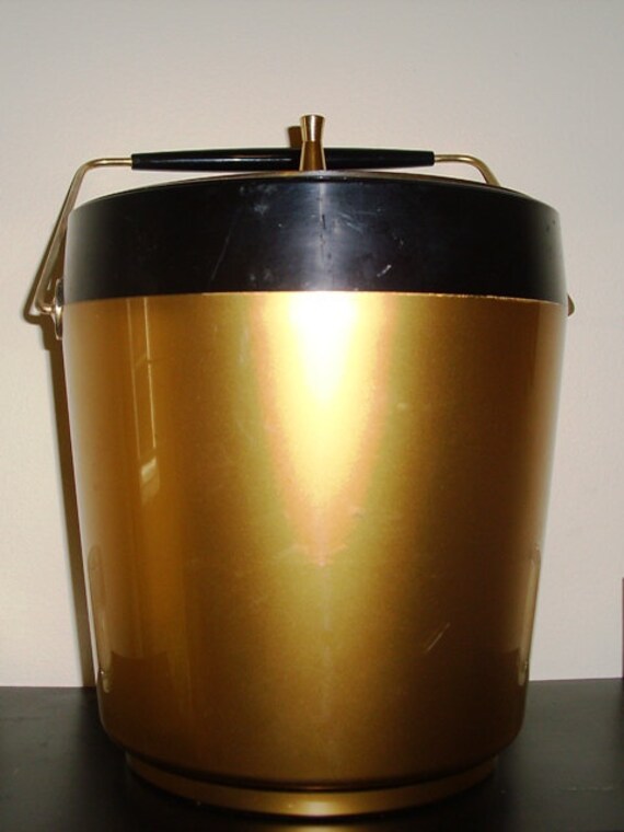 Gold Ice Bucket 1960's by RetroSwank on Etsy
