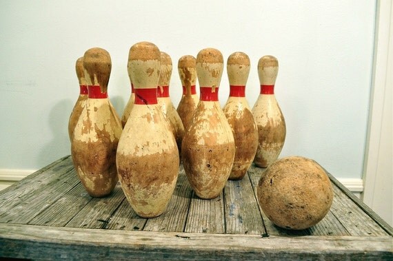 large ten pin bowling set