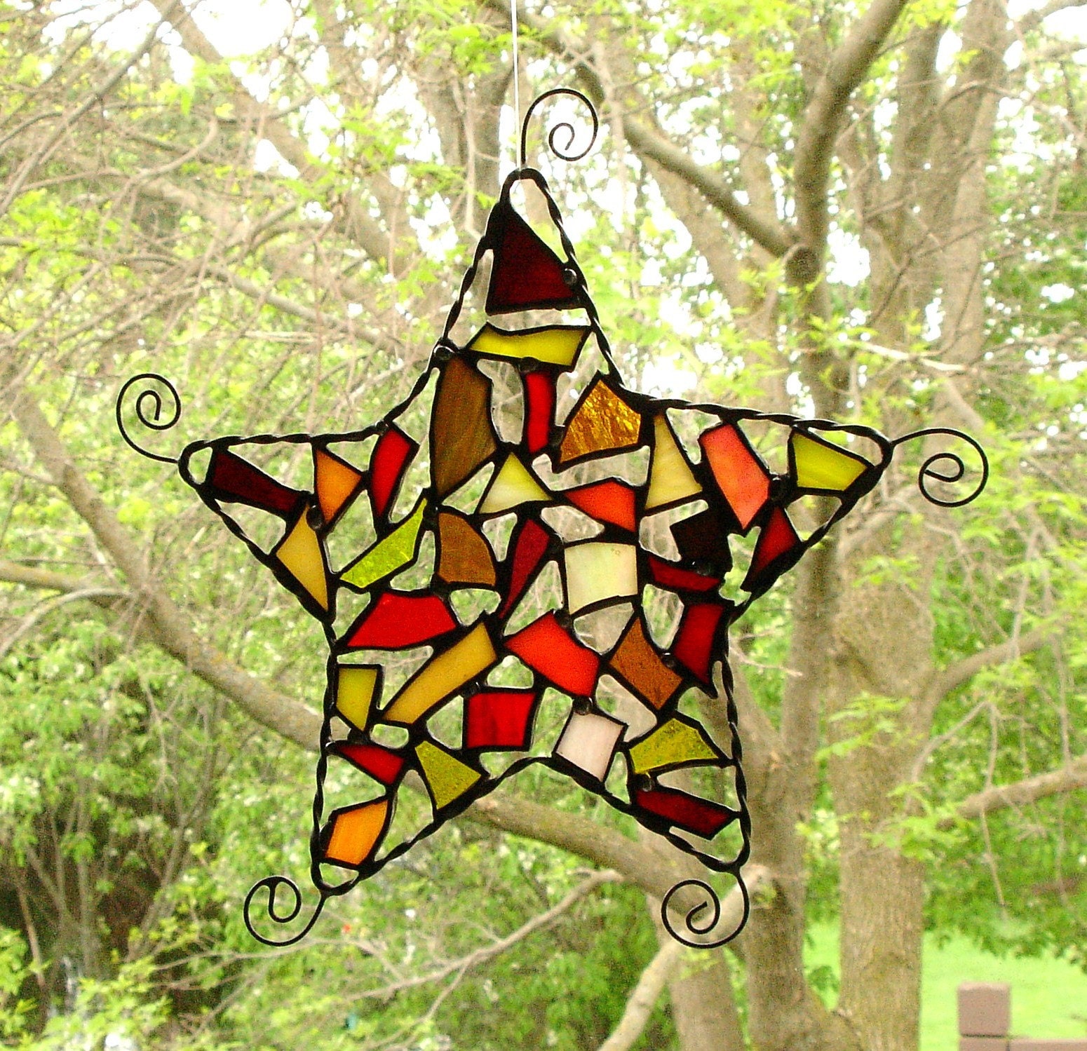 Star Suncatcher Mosaic Stained Glass By Jechoryglassdesigns