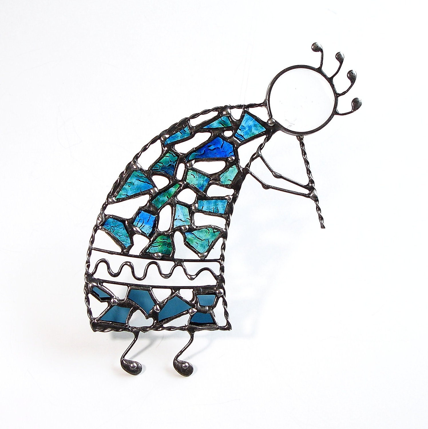 Kokopelli Stained Glass Suncatcher Glass Mosaic Suncatcher